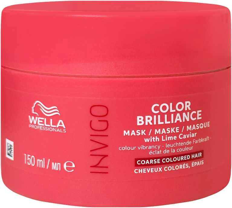 Kaukė šiurkštiems, dažytiems plaukams Wella Invigo Color Brilliance Coarse Mask 150ml