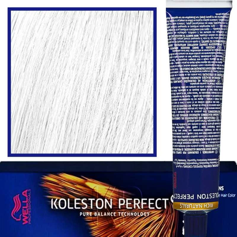 Wella Koleston Perfect ME 0/28 tūbelės galinė dalis