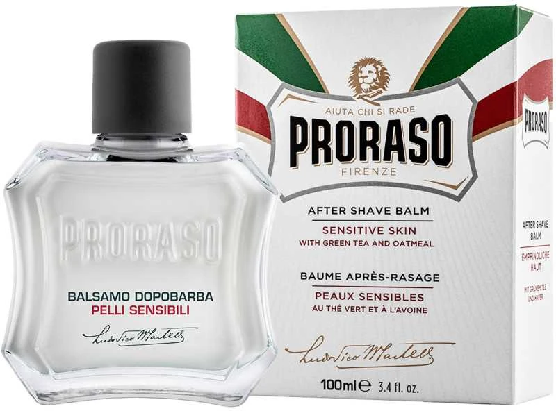 Jautrios odos balzamas po skutimosi Proraso White Line After Shave Balm, 100 ml