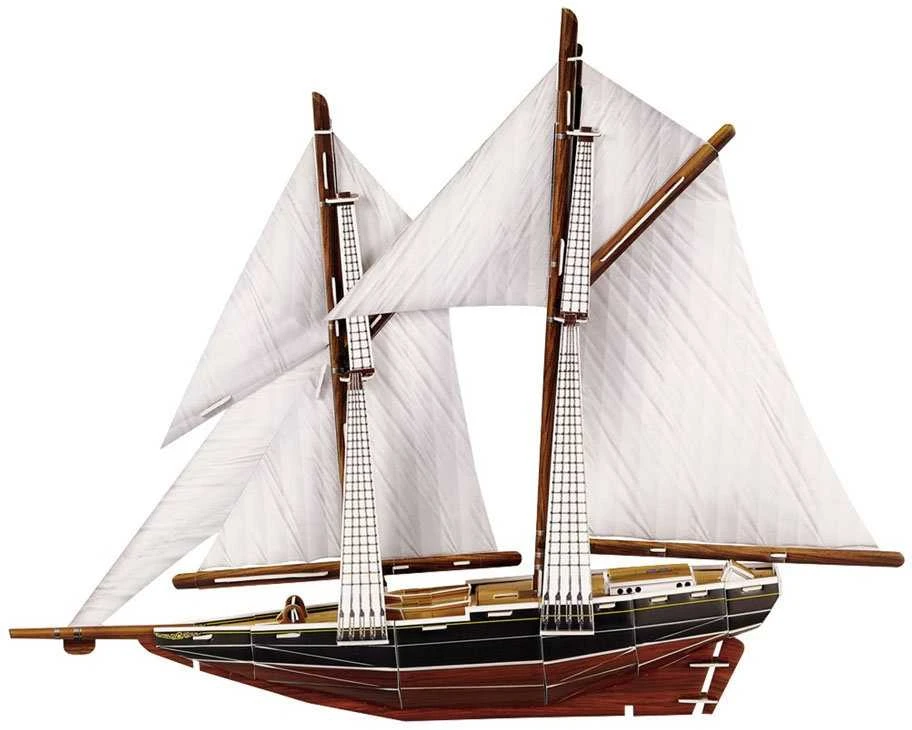 3D dėlionė burlaivis Bluenose, 80 d.