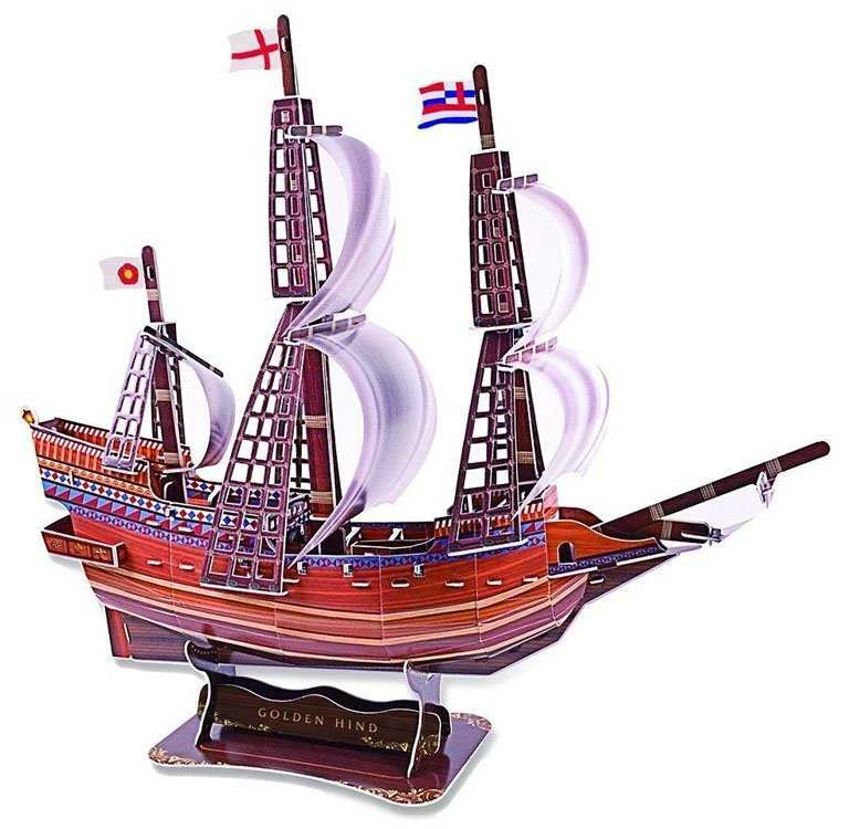 3D dėlionė burlaivis Golden Hind, 108 d.