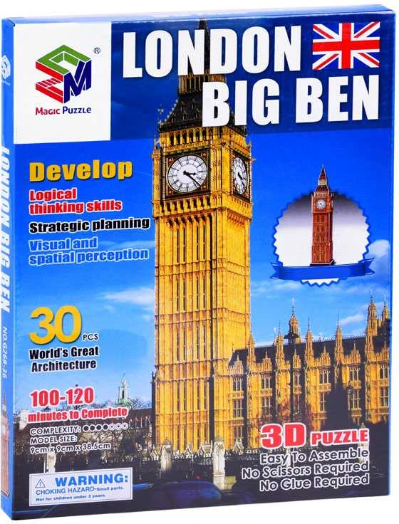 3D dėlionė London Big Ben, 30 el.