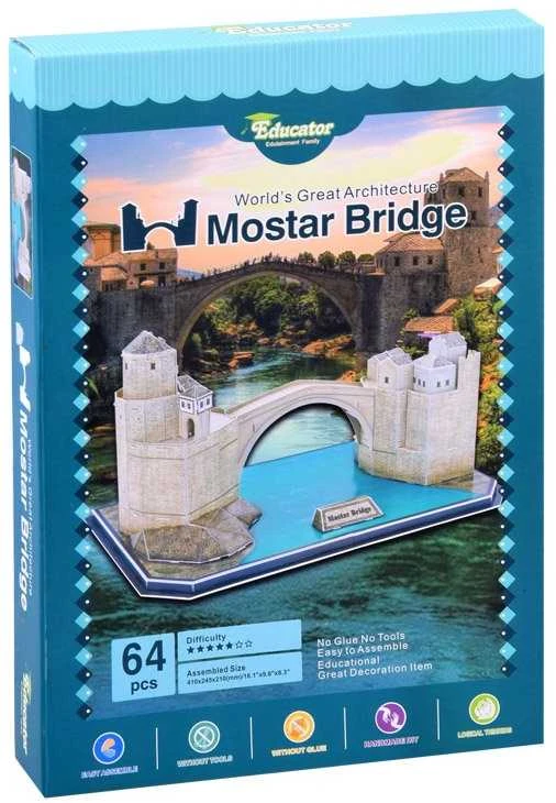 3D dėlionė Mostar Bridge, 64 d.