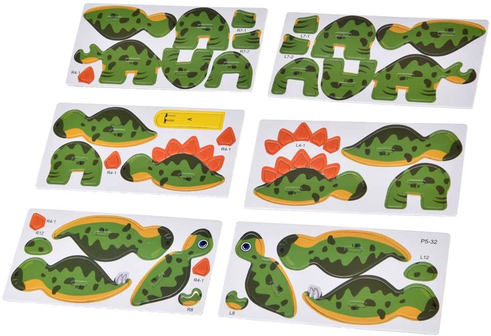 3D kartoninė dėlionė – dinozauras Stegosaurus