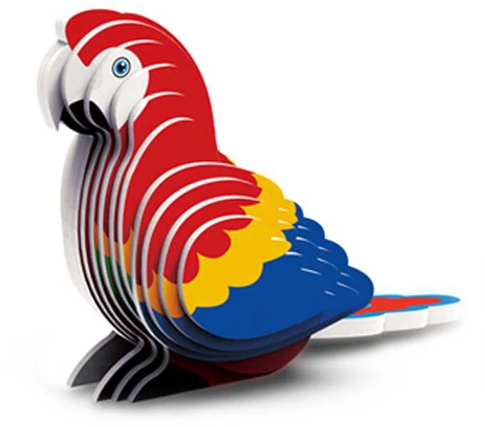 3D kartoninė dėlionė – papūga Ara, 24 d.