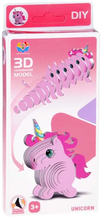 3D kartoninė dėlionė – vienaragis