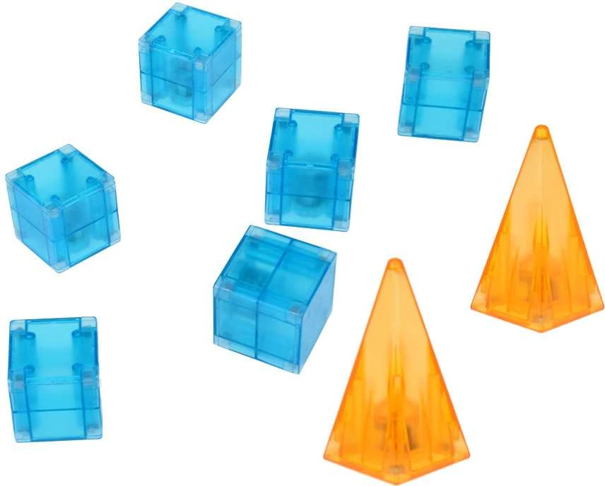3D magnetinių kaladėlių rinkinys, 64 vnt.