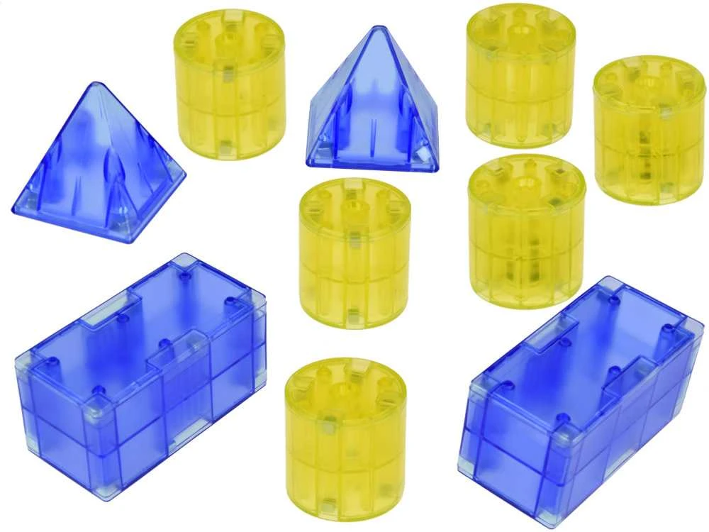 3D magnetinių kaladėlių rinkinys, 64 vnt.