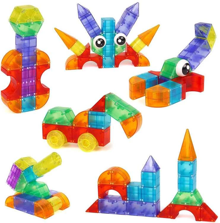 3D magnetinių kaladėlių rinkinys, 64 vnt.