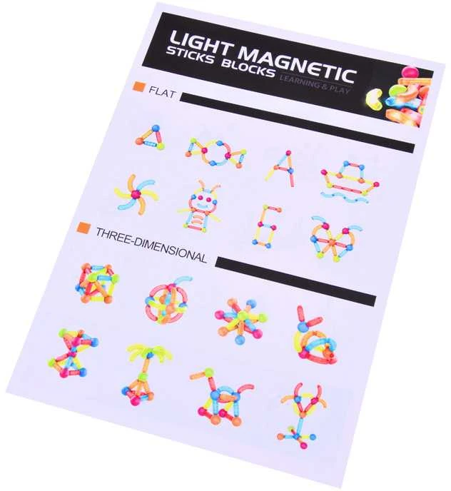 3D magnetinių kaladėlių rinkinys, 76 vnt.