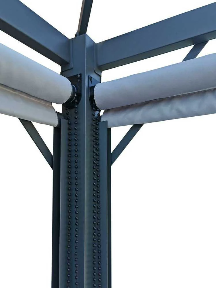 4-ių sienelių sodo pavėsinė Ontaria, 3x4x2,65 m, šviesiai pilka