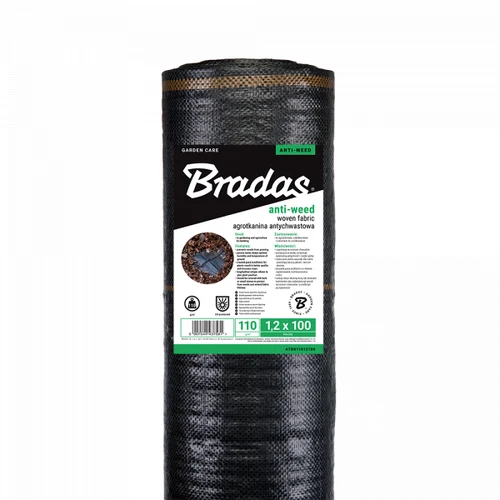 Agroplėvelė nuo piktžolių Bradas, 110 g/m², 4.2 x 50 m, juoda