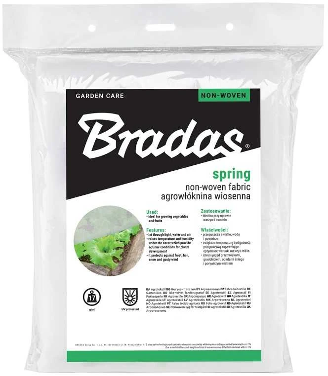 Agroplėvelė nuo šalnų Bradas Spring 2,1x5m, 17 g/m2, balta