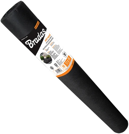 Agrotekstilė nuo piktžolių Bradas, 50 g/m², 0.8 x 50 m, neaustinė, juoda