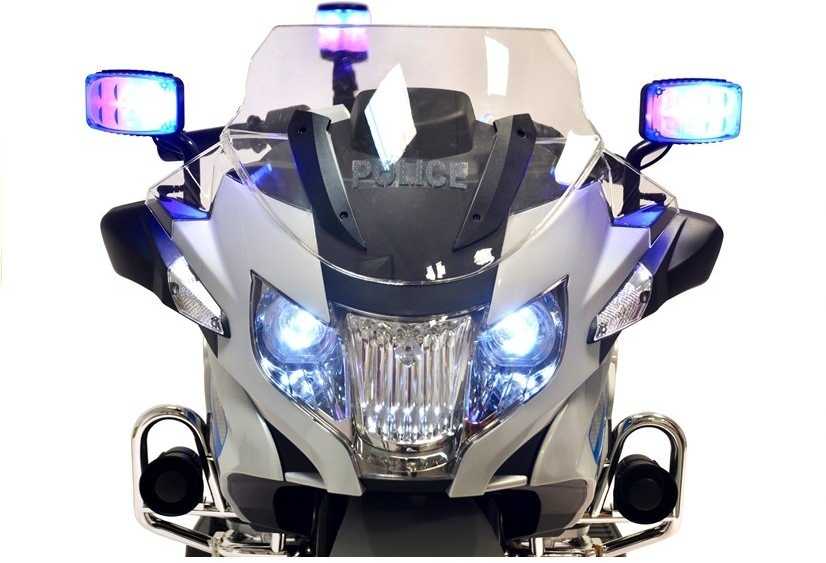 Akumuliatorinis motociklas vaikams BMW R1200 Police, sidabrinis
