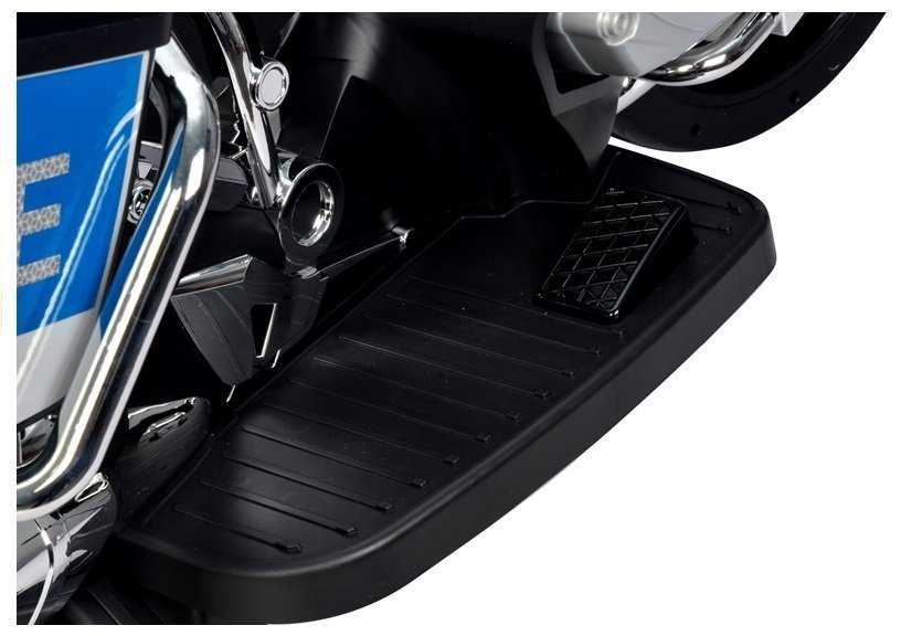 Akumuliatorinis motociklas vaikams BMW R1200 Police, sidabrinis