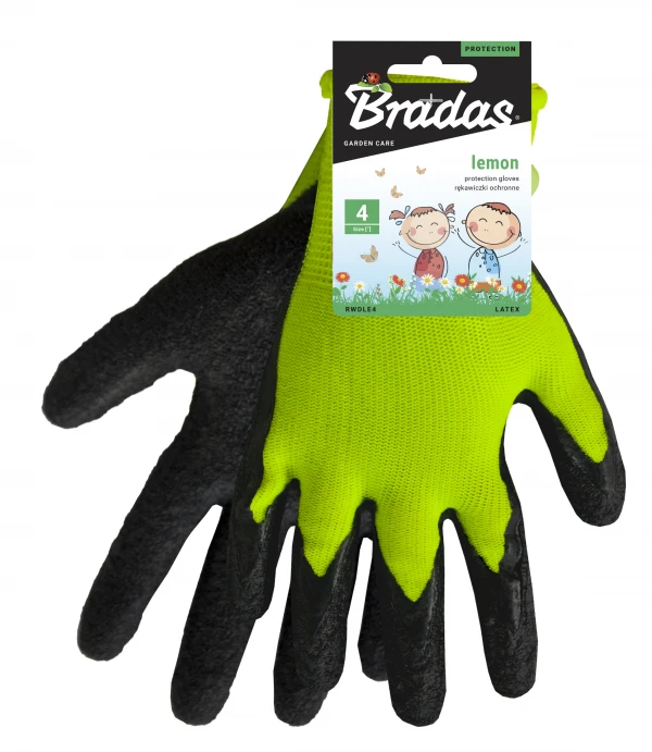 Apsauginės darbo pirštinės Bradas LEMON, 3 dydis, 6 vnt.