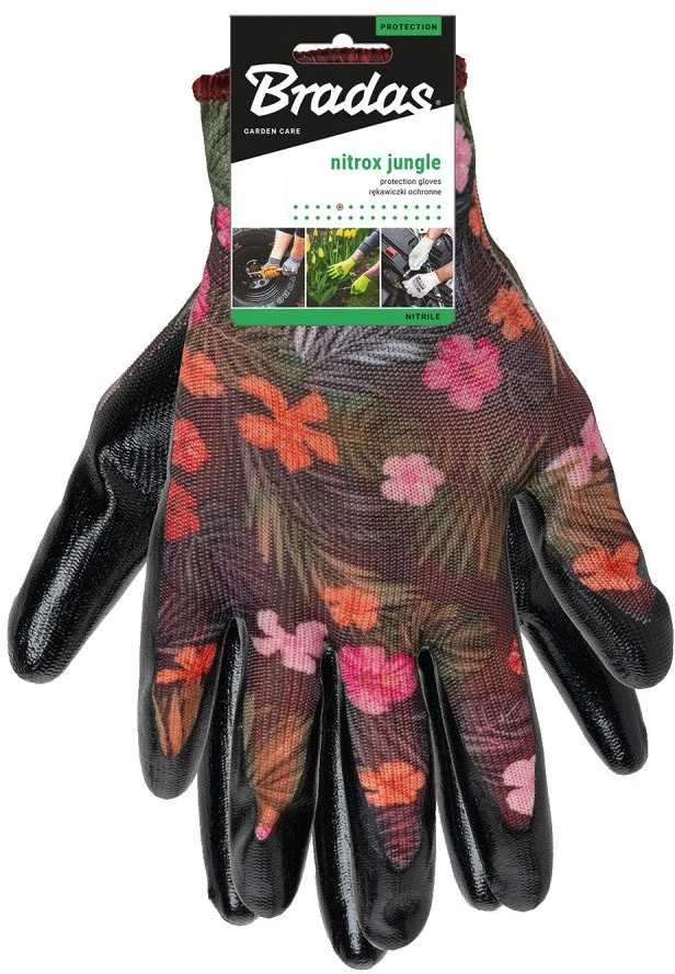 Apsauginės darbo pirštinės Bradas NITROX JUNGLE, 6 dydis, 6 vnt.