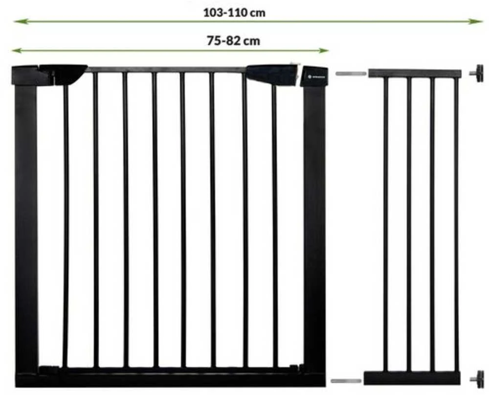 Apsauginiai varteliai SafeLock, iki 104-110 cm, juoda