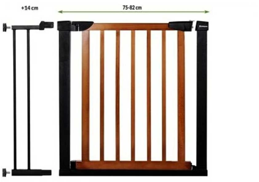 Apsauginiai varteliai SafeLockPro Wood, iki 90-96 cm, juoda/ruda