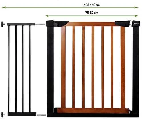 Apsauginiai varteliai SafeLockPro Wood, iki 104-110 cm, juoda/ruda