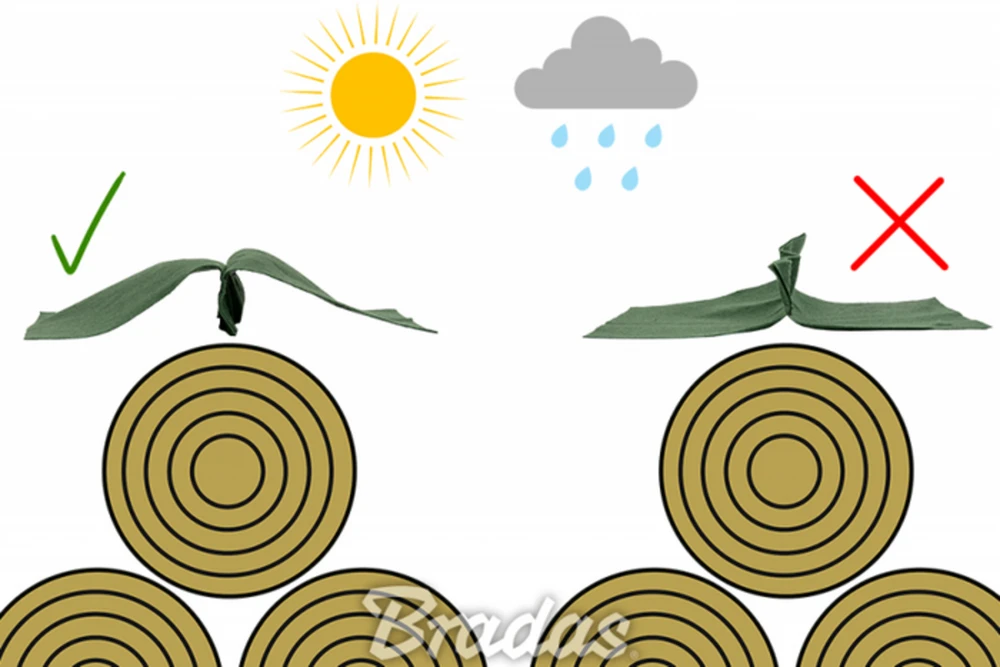 Apsauginis uždangalas šienui ir šiaudams Bradas Agriculture BALE COVER, 15x12,5 m