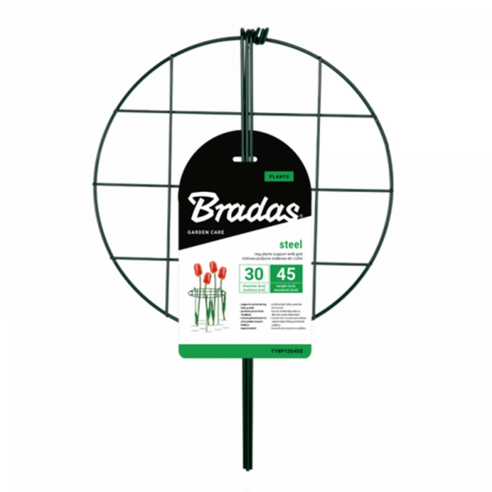Apvali augalų atrama su tinkleliu Bradas, 30 cm / 45 cm