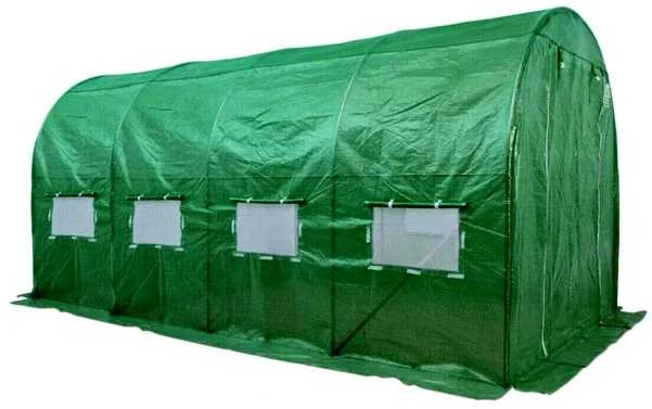 Arkinis šiltnamis su orlaidėmis 3x6 (18m2), dvigubos durys, žalias