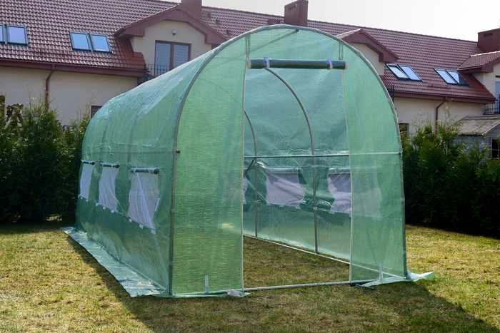 Arkinis šiltnamis su orlaidėmis 3x6 (18m2), dvigubos durys, žalias