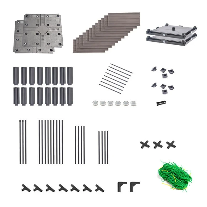 Augalų dėžė su atrama GROW FLAT SET, 84x42x180 cm