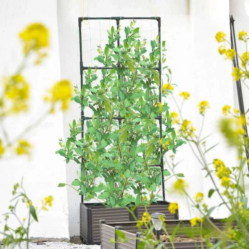 Augalų dėžė su atrama GROW FLAT SET, 84x42x180 cm