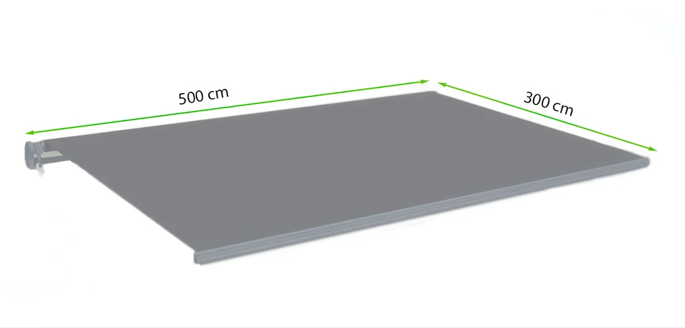 Automatinė terasos markizė DELUXE AUTOMATIC, 500x300 cm, Pilkas