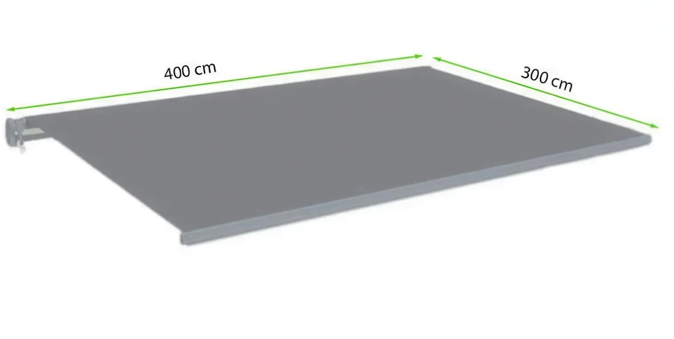 Automatinė terasos markizė DELUXE AUTOMATIC, 400x300 cm, Pilkas