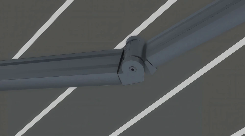 Automatinė terasos markizė PREMIUM AUTOMATIC, 500x300 cm, Pilkas/Baltas