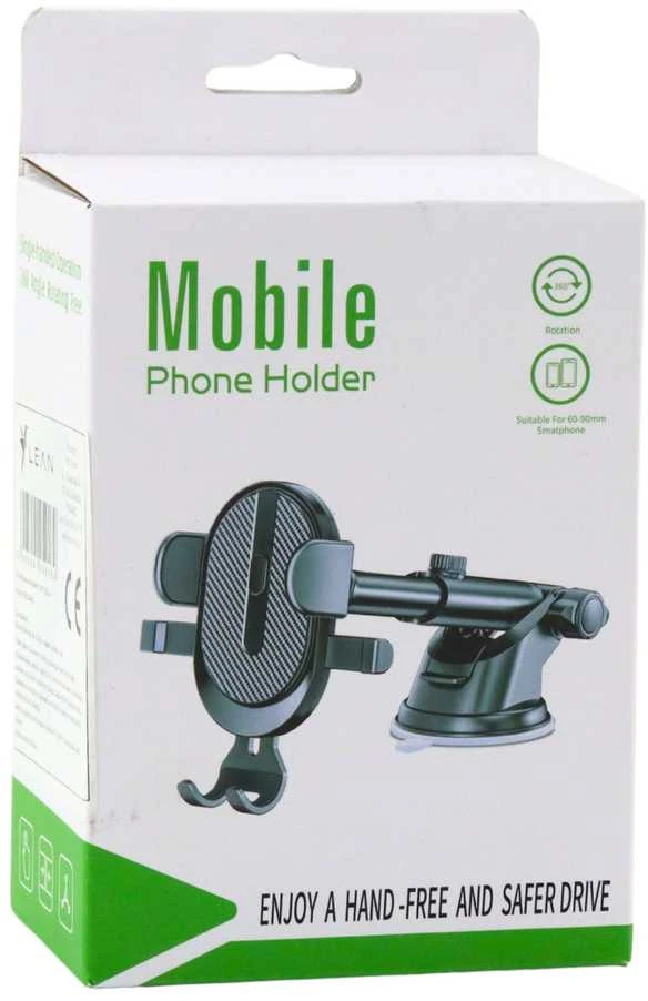 Automobilinis telefono laikiklis, juodas
