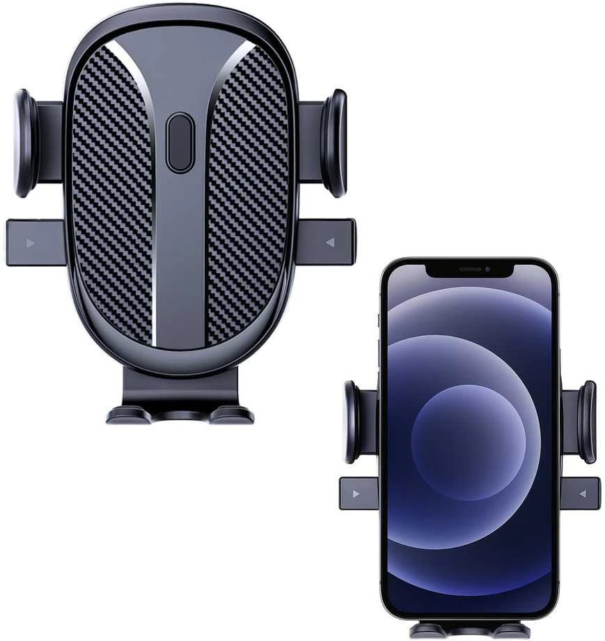 Automobilinis telefono laikiklis, juodas