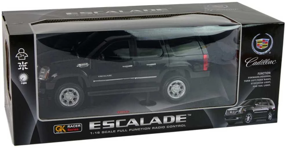 Automobilio Cadillac Escalade su nuotolinio valdymo pultu, juodas