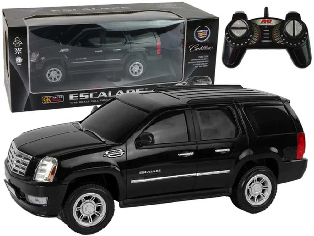 Automobilio Cadillac Escalade su nuotolinio valdymo pultu, juodas