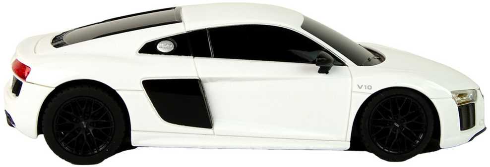 Automobilis Audi R8 su nuotolinio valdymo pultu, baltas