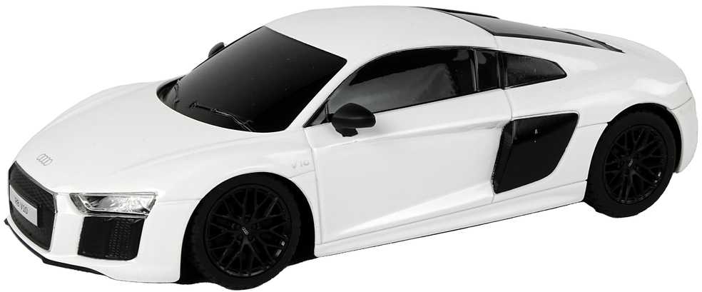 Automobilis Audi R8 su nuotolinio valdymo pultu, baltas