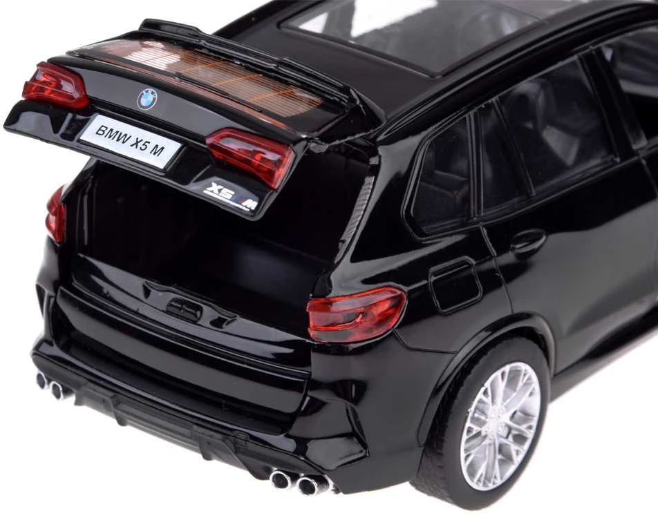 Automobilis BMW X5M su garso ir šviesos efektais, juodas