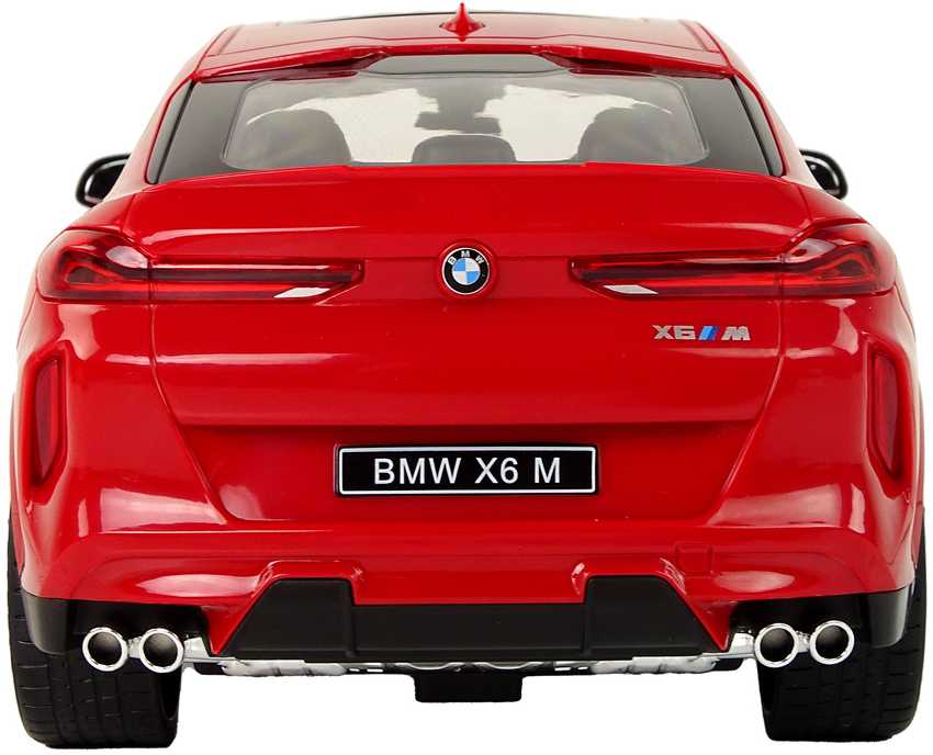 Automobilis BMW X6 M su nuotolinio valdymo pultu, raudonas