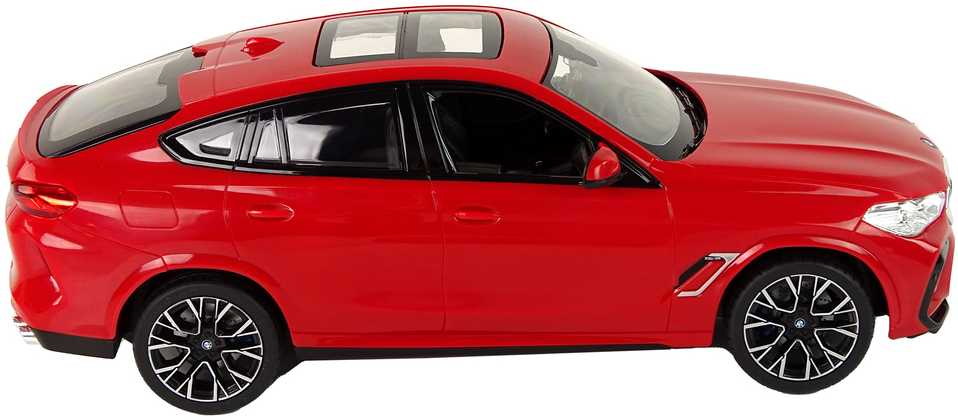 Automobilis BMW X6 M su nuotolinio valdymo pultu, raudonas