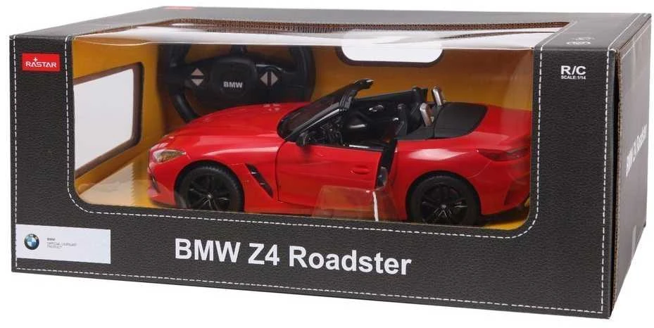 Automobilis BMW Z4 Roadster Rastar R/C su nuotolinio valdymo pultu, 1:14, raudonas