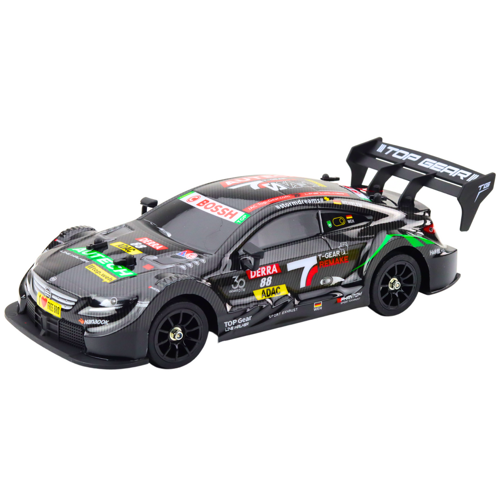 Automobilis Drift Car RC su priedais, 30 km/h, 1:16, juodas