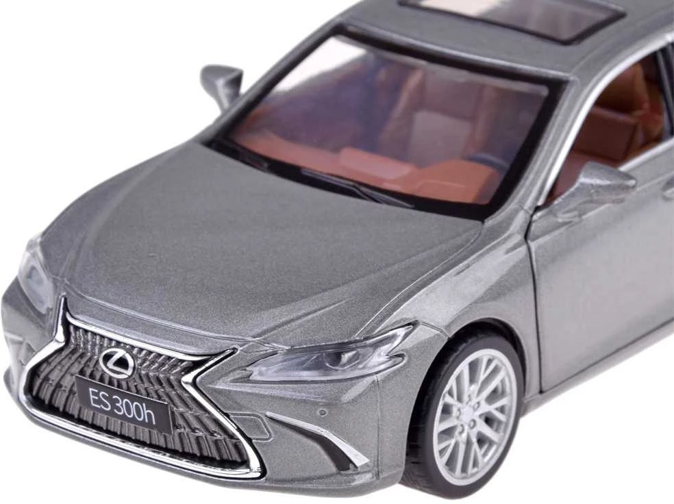 Automobilis Lexus ES300h 1:35 su garso ir šviesos efektais, sidabrinis