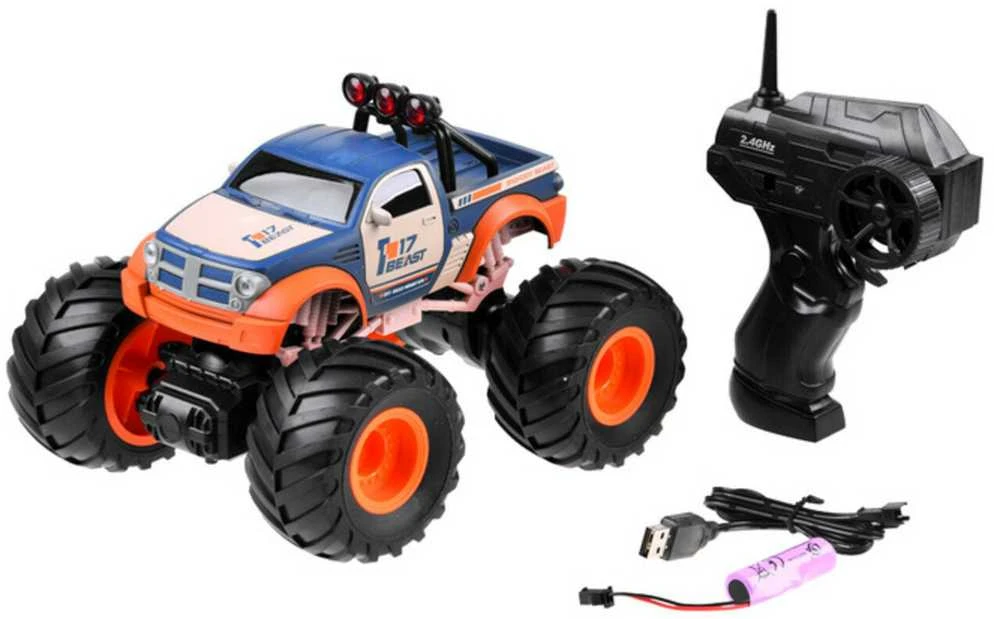 Automobilis Monster Truck su nuotolinio valdymo pultu