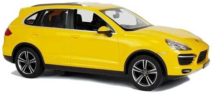 Automobilis Porsche Cayenne Rastar su nuotolinio valdymo pultu, geltonas
