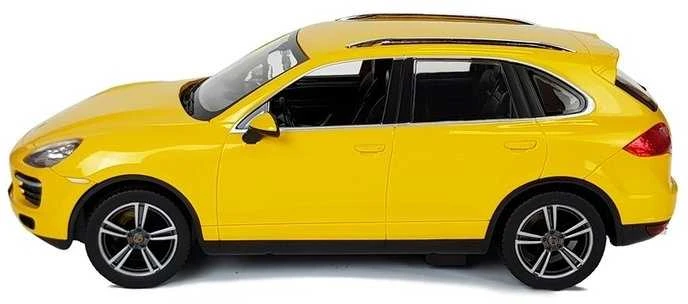 Automobilis Porsche Cayenne Rastar su nuotolinio valdymo pultu, geltonas