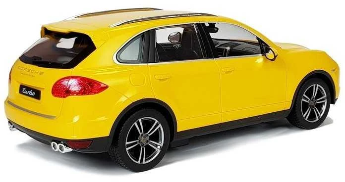 Automobilis Porsche Cayenne Rastar su nuotolinio valdymo pultu, geltonas
